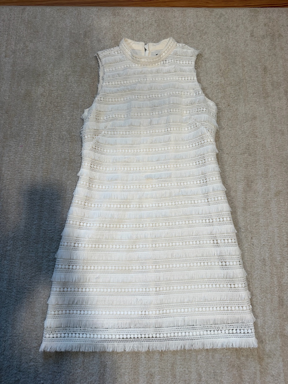J. Crew Cream Lace Midi Shell Dress Skirt